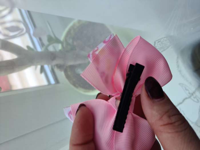 Фотография покупателя товара Зажим для волос "Бантик Клер" (набор 2 шт) фруктики, 4,5 см, розовый - Фото 1