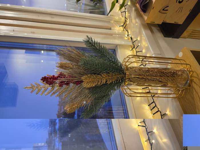 Фотография покупателя товара Ветка еловая голубая, 21×4 см, набор 10 шт. - Фото 2