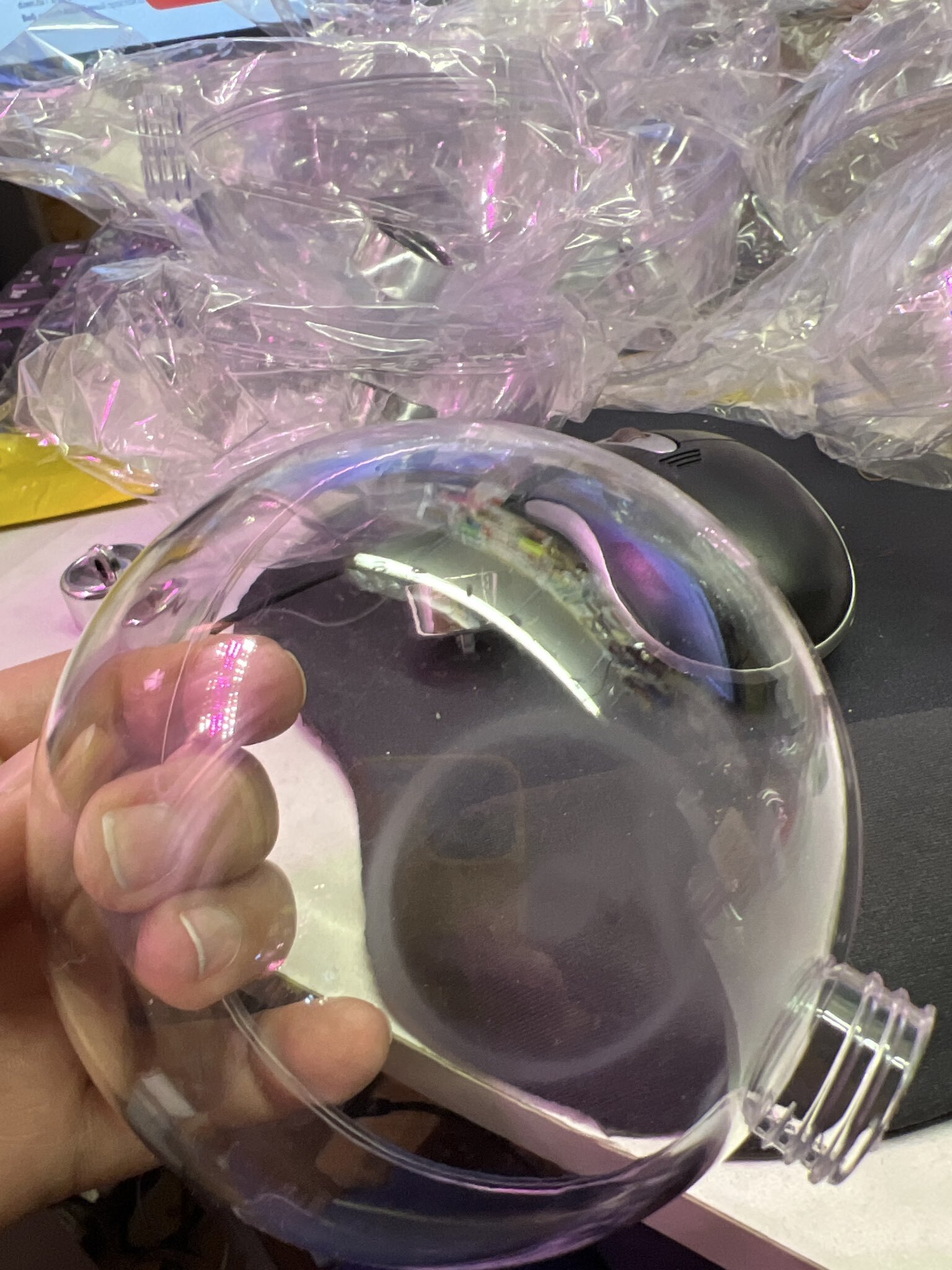 Фотография покупателя товара Ёлочный шар заготовка, раздельные части «Шар с съемной пуцкой», диаметр собранного 10 см - Фото 26