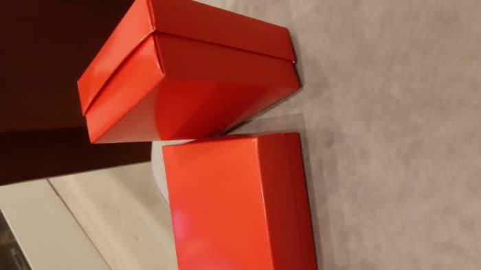 Фотография покупателя товара Коробка складная, крышка-дно, красная, с окном 20×20×6 см - Фото 6