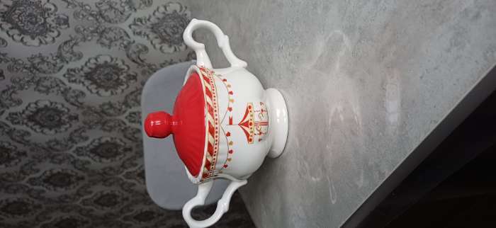 Фотография покупателя товара Сахарница новогодняя Доляна «Парк аттракционов», 400 мл, фарфор, белая - Фото 1