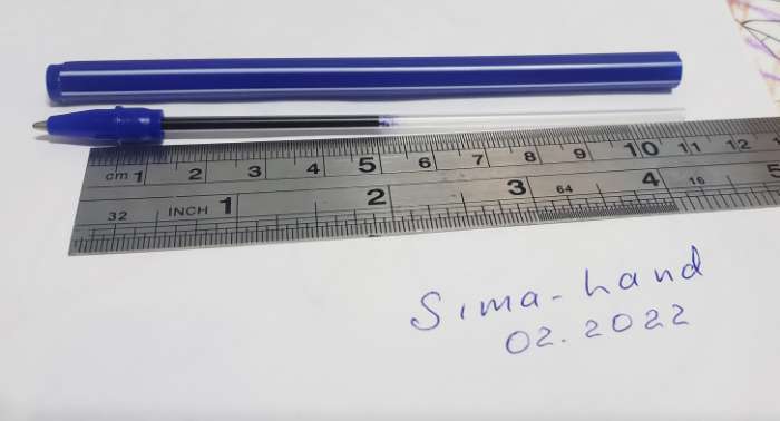 Фотография покупателя товара Ручка шариковая "Полоски синий/белый", 0.5 мм, стержень синий - Фото 4