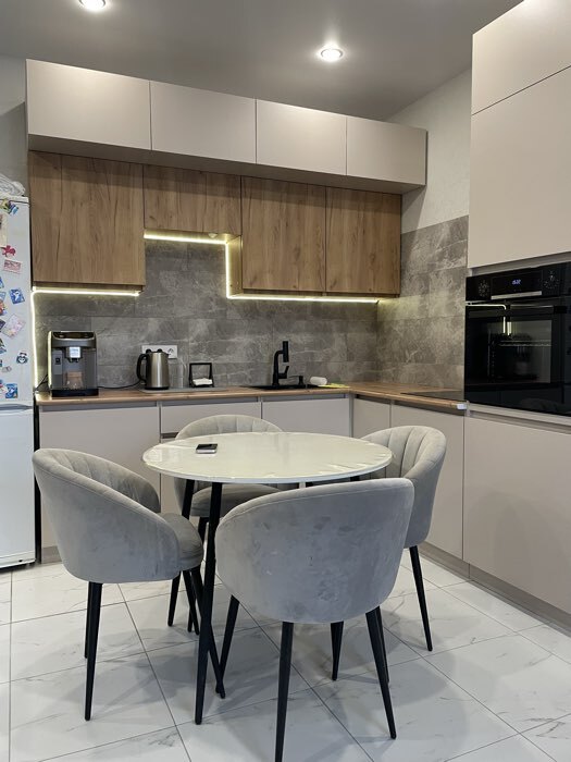 Фотография покупателя товара Кухонный гарнитур в потолок «Виктория», 2400 мм, цвет кашемир/дуб крафт - Фото 9