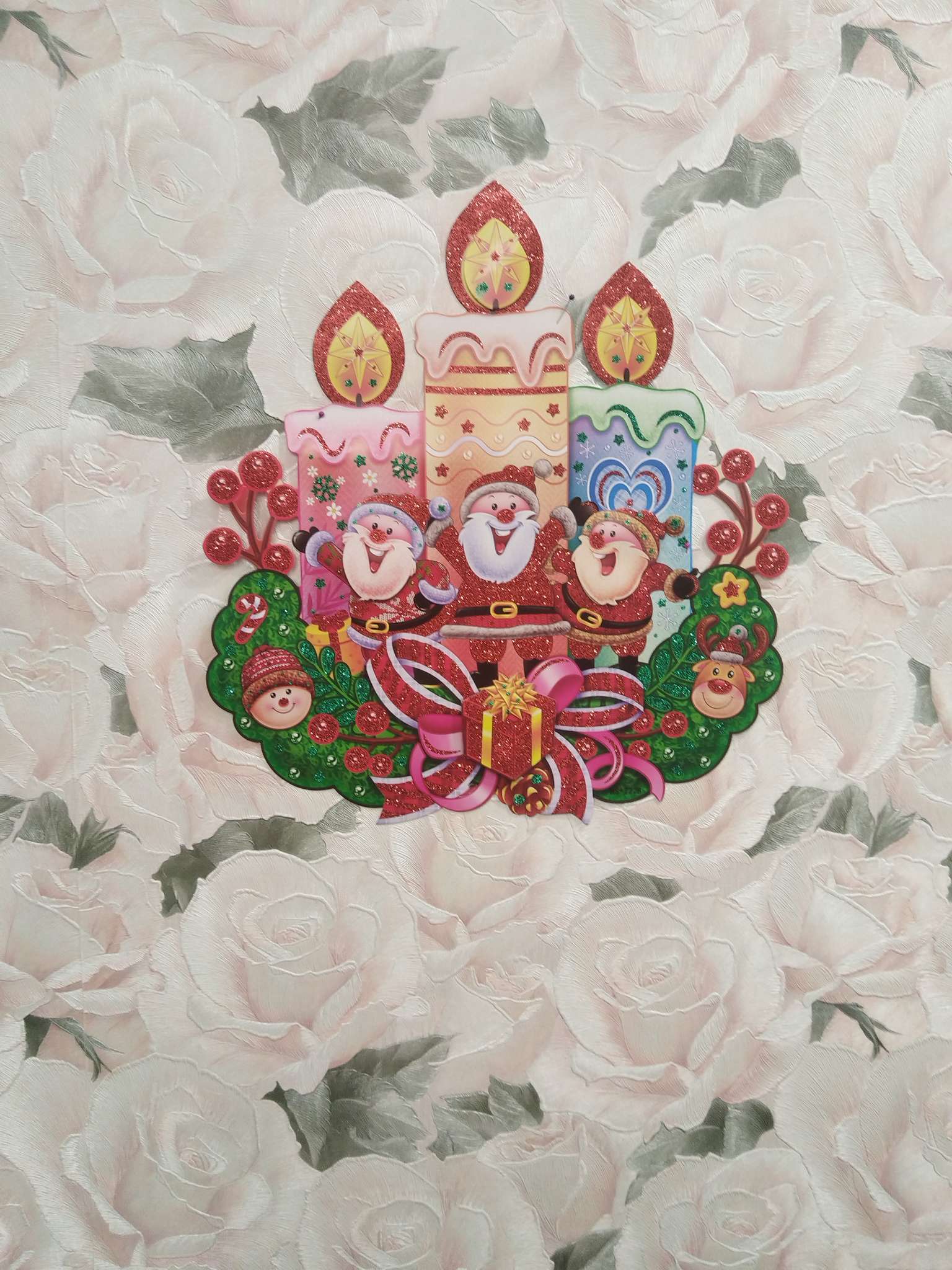 Фотография покупателя товара Плакат на стену «Новогодние свечи» Санта Клаус, 40×52 см - Фото 1