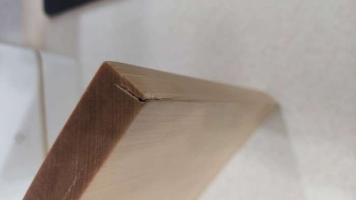 Фотография покупателя товара УЦЕНКА Доска разделочная с кровостоком, из цельной березы, 40х20х2 см, покрыта маслом - Фото 1