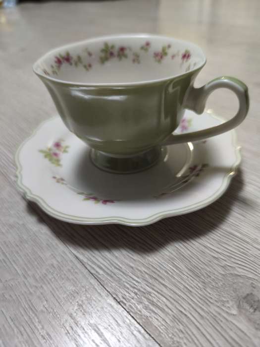 Фотография покупателя товара Чайная пара WY Emerald Essence, фарфор, 220 мл, белая - Фото 2