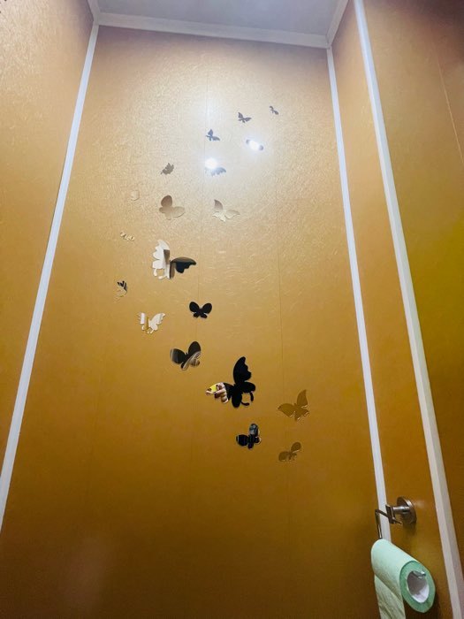 Фотография покупателя товара Наклейки интерьерные "Бабочки", зеркальные, декор на стену, набор 20 шт - Фото 10
