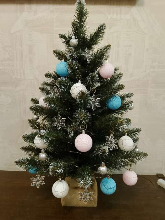 Фотография покупателя товара Ёлочные игрушки «Кракле», шары новогодние, d=6 см, набор 6 шт., МИКС - Фото 1