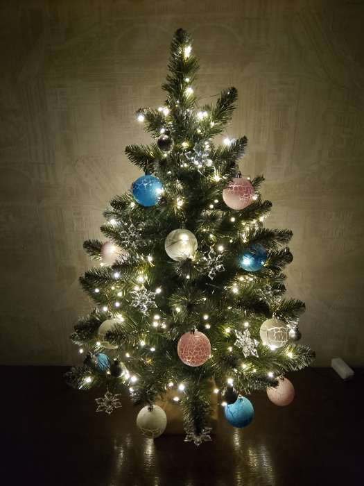 Фотография покупателя товара Ёлочные игрушки «Кракле», шары новогодние, d=6 см, набор 6 шт., МИКС - Фото 2