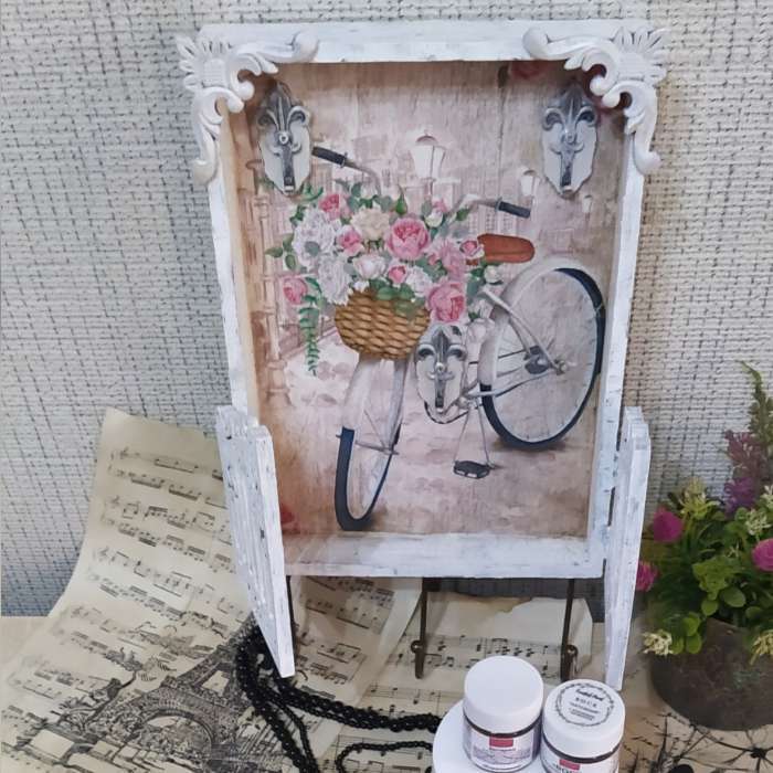 Фотография покупателя товара Заготовка дерево под роспись для ключницы "Калитка с узорами" 26,5х19х4 см - Фото 4