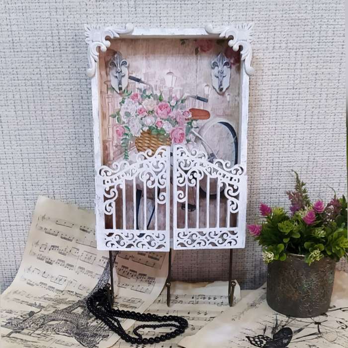 Фотография покупателя товара Заготовка дерево под роспись для ключницы "Калитка с узорами" 26,5х19х4 см - Фото 2