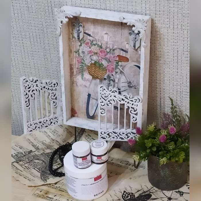 Фотография покупателя товара Заготовка дерево под роспись для ключницы "Калитка с узорами" 26,5х19х4 см - Фото 3