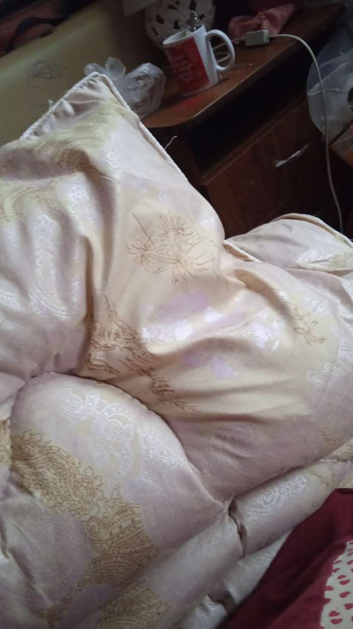Фотография покупателя товара Одеяло зимнее 220х205 см, шерсть верблюда, ткань глосс-сатин, п/э 100% 100%