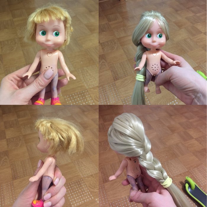Фотография покупателя товара Волосы - тресс для кукол «Прямые» длина волос: 25 см, ширина:100 см, цвет № 24 - Фото 2