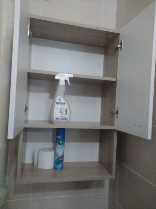 Фотография покупателя товара Шкаф для ванной комнаты "Вега 5004" белый/дуб кронберг, 50 х 24 х 80 см
