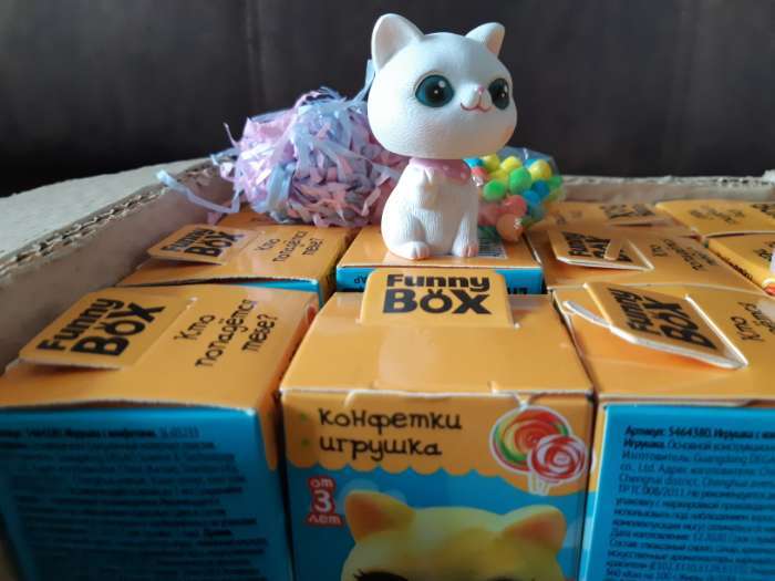 Фотография покупателя товара Funny box с конфетами «Котики», МИКС