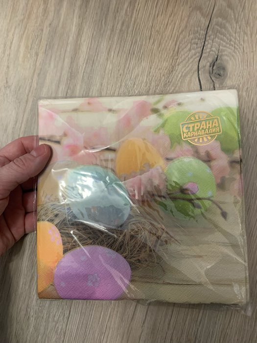 Фотография покупателя товара Салфетки бумажные «Пасхальные яйца», набор 20 шт., 33х33 см - Фото 1