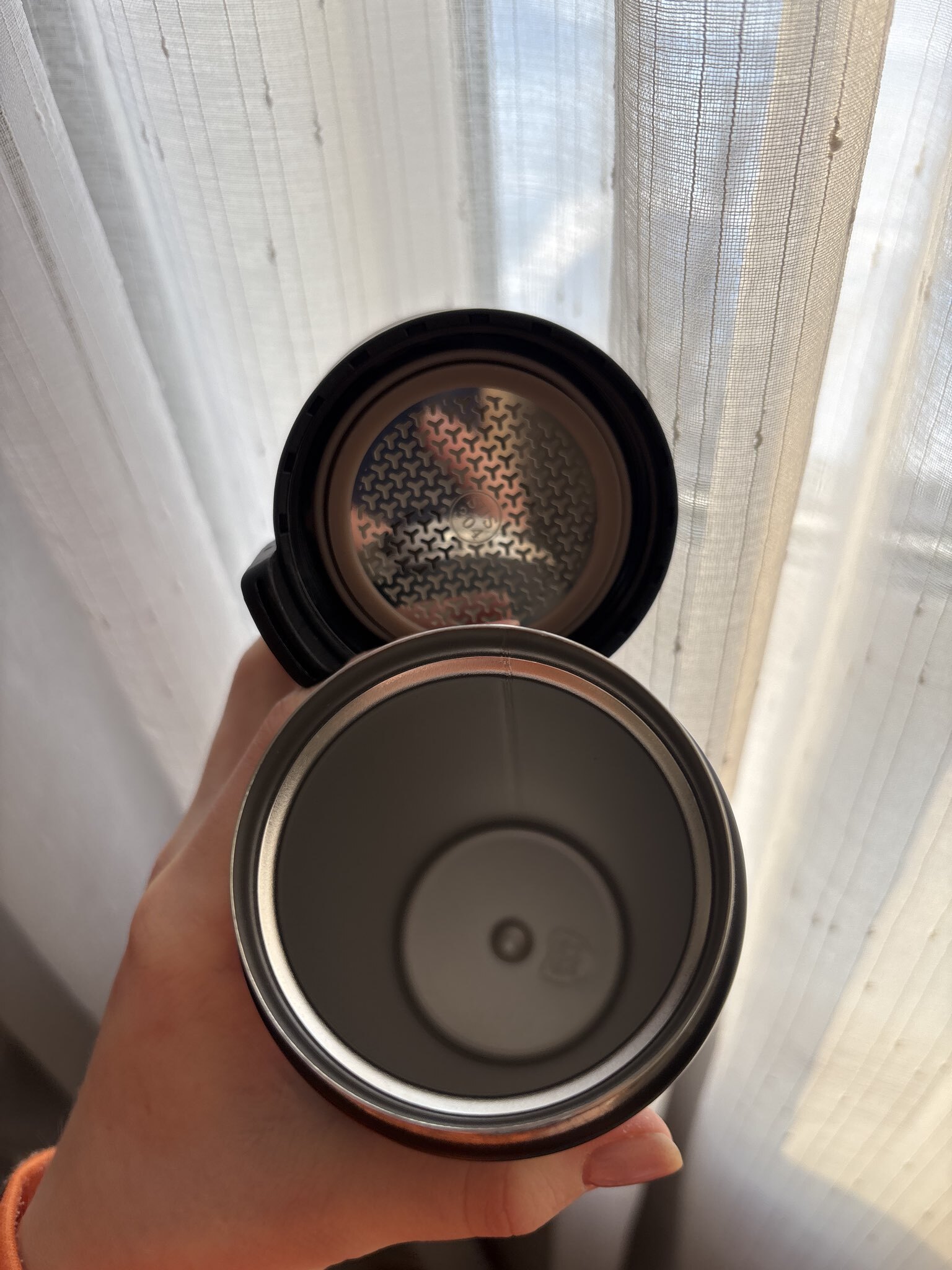 Фотография покупателя товара Термокружка Мастер К Style, 380 мл, сохраняет тепло 8 ч, с ситечком, нержавеющая сталь, красная - Фото 2