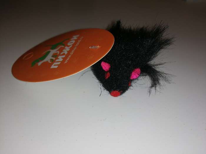 Фотография покупателя товара Игрушка для кошек "Мышь малая", 5 см, чёрная - Фото 4