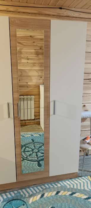 Фотография покупателя товара Шкаф прямой трёхстворчатый «Леси», 1200×1900×466 мм, цвет дуб сонома/дуб сонома/белый - Фото 2