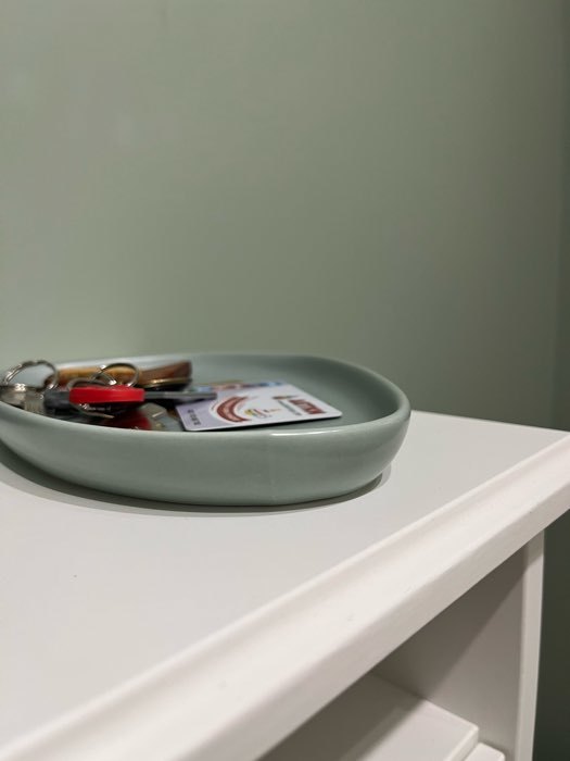 Фотография покупателя товара Тарелка плоская керамическая «Зелёная», 20×15 см - Фото 2