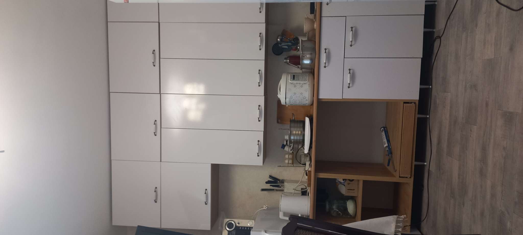 Фотография покупателя товара Кухонный гарнитур в потолок «Рио №3», 2400 мм, цвет белый глянец/дуб крафт/дуб вотан - Фото 7