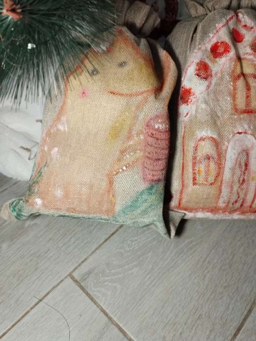 Фотография покупателя товара Холщовый мешочек для украшений, подарков и трав, текстиль «Эко», 30×40 см - Фото 4