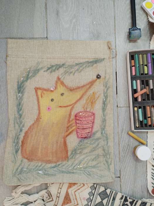 Фотография покупателя товара Холщовый мешочек для украшений, подарков и трав, текстиль «Эко», 30×40 см - Фото 7