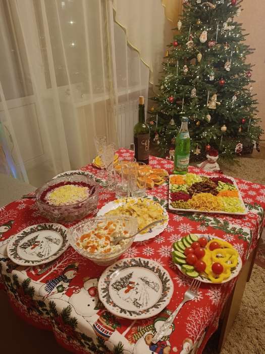 Фотография покупателя товара Тарелка новогодняя плоская «Зимний уют», d=19 см - Фото 1