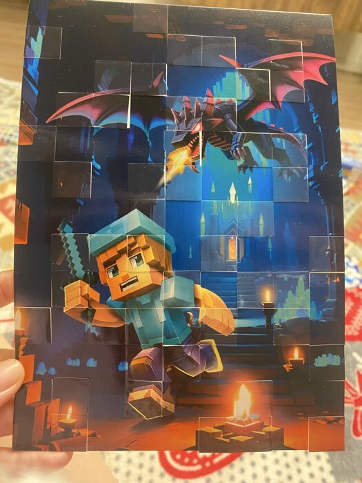 Фотография покупателя товара Аппликация наклейками «Пиксельный мир» - Фото 2