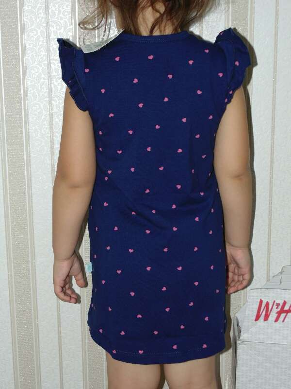 Фотография покупателя товара Платье для девочки, синее, р.30 (98-104 см) - Фото 2