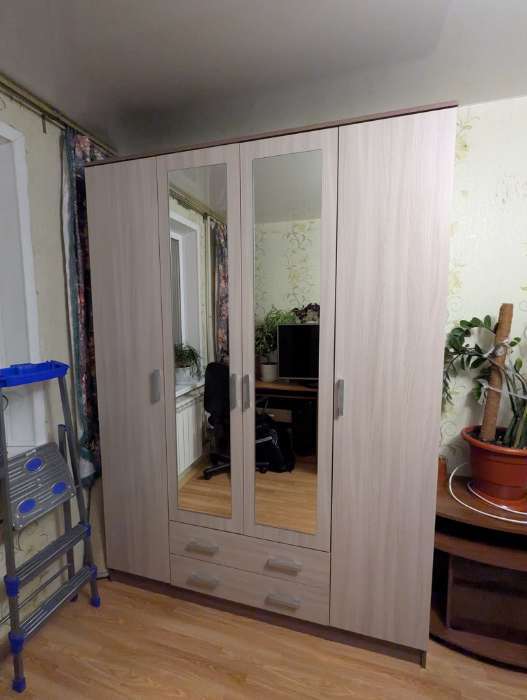 Фотография покупателя товара Шкаф четырехстворчатый «Квадро», 1600×487×2200 мм, цвет белый - Фото 1