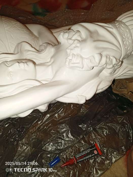 Фотография покупателя товара Фигура с кашпо «Девушка - нимфа», 30×23×83 см, 1.2 л, гипс, белая - Фото 18