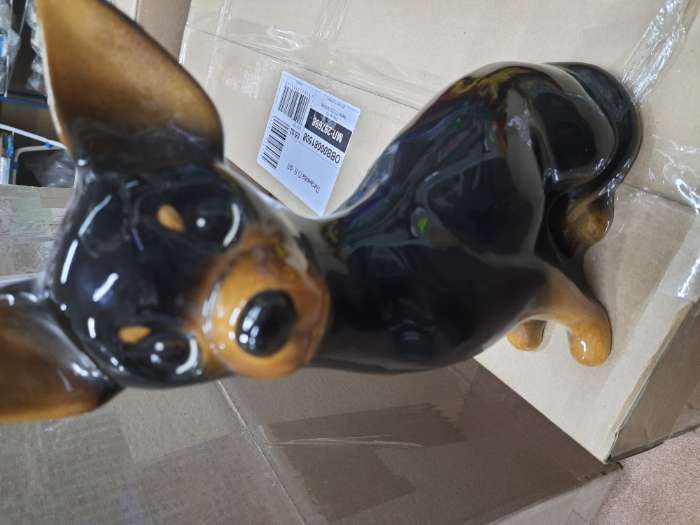 Фотография покупателя товара Копилка "Чихуахуа", чёрный цвет, глазурь, 27 см, микс - Фото 7