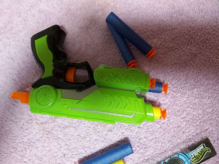 Фотография покупателя товара Пистолет «Меткий стрелок», стреляет мягкими пулями, цвета МИКС
