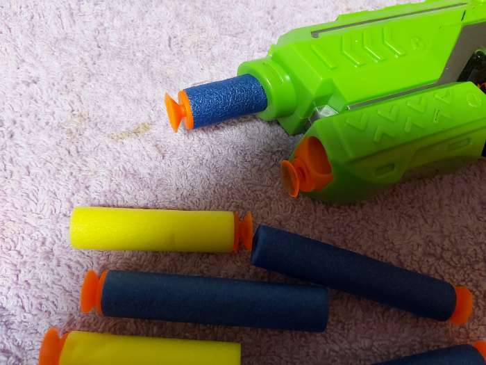 Фотография покупателя товара Пистолет «Меткий стрелок», стреляет мягкими пулями, цвета МИКС