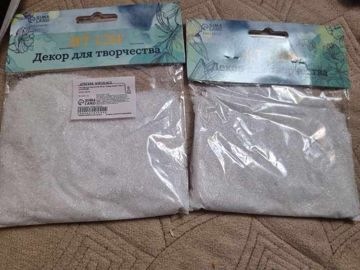 Фотография покупателя товара Глиттер для творчества 45 гр "Слюда белая" 18х12 см - Фото 13