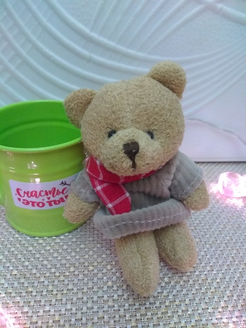 Фотография покупателя товара Мягкая игрушка «Счастье - это ты», медведь, цвета МИКС - Фото 2