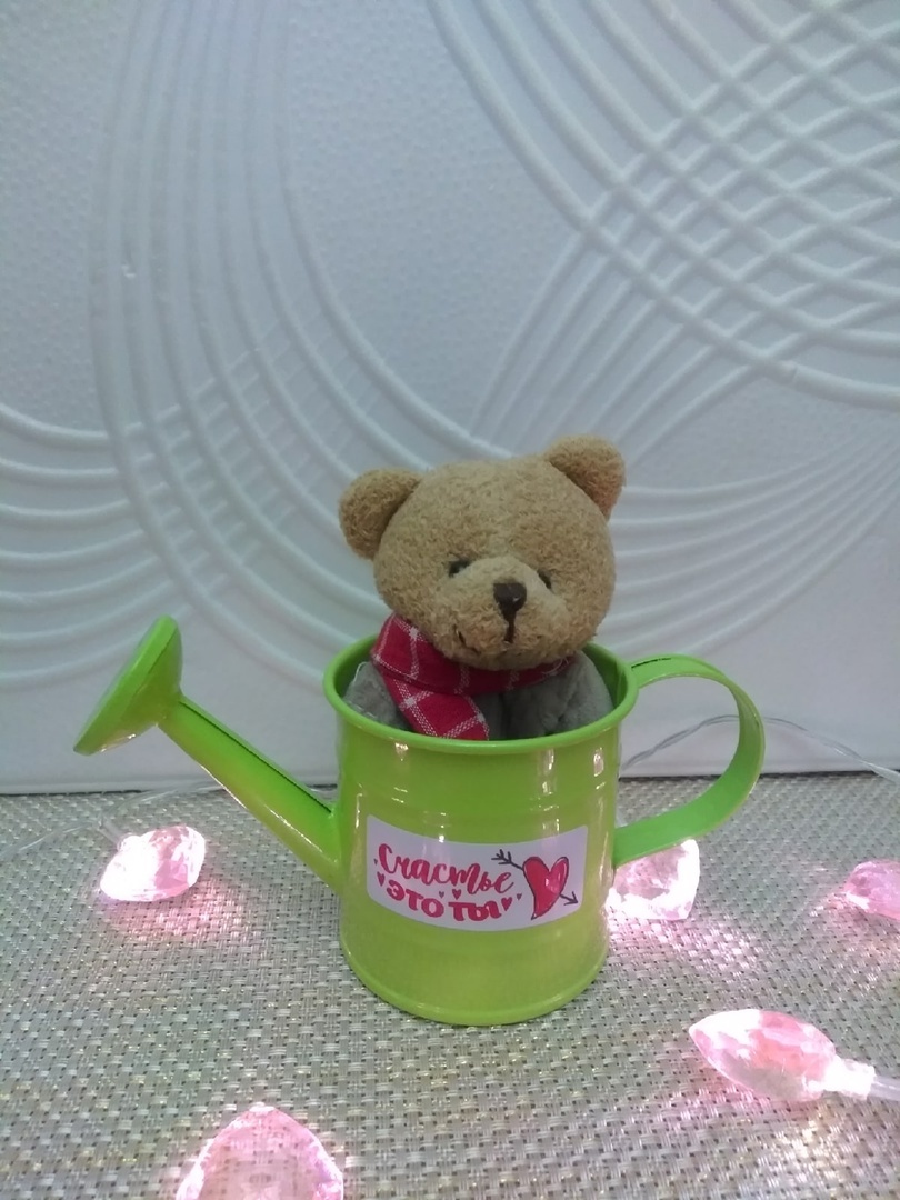 Фотография покупателя товара Мягкая игрушка «Счастье - это ты», медведь, цвета МИКС - Фото 1