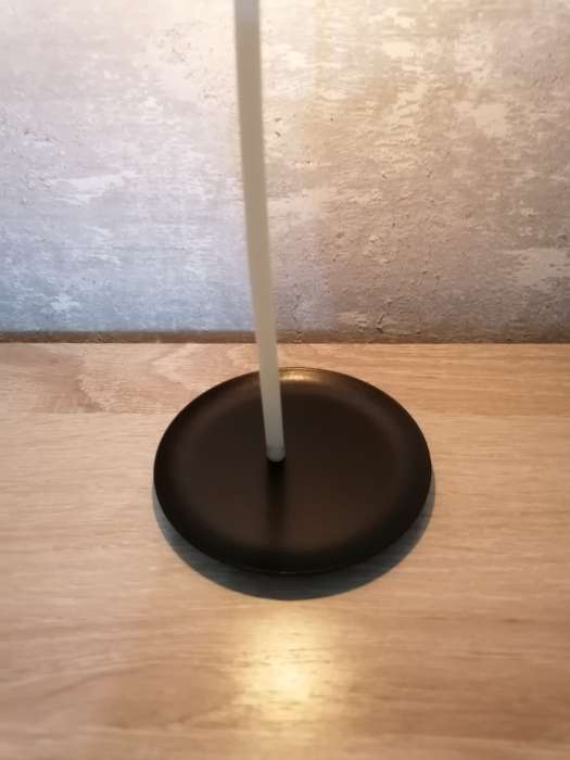 Фотография покупателя товара Подсвечник плоский «Тарелка», металл, 7.6 см, белый - Фото 2