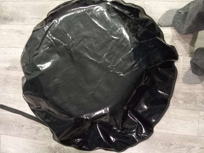 Фотография покупателя товара Тюбинг – ватрушка Let's Go, диаметр чехла 110 см, синяя, чёрная, Winter Star - Фото 3