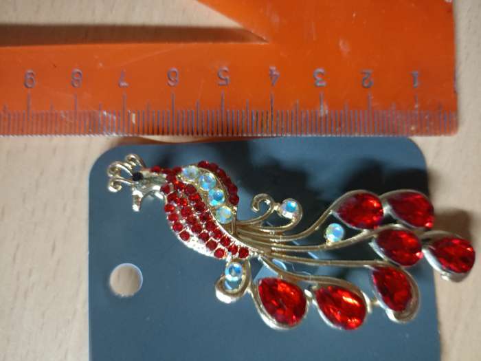 Фотография покупателя товара Брошь «Жар-птица» волшебная, цвет фиолетовый в серебре - Фото 1