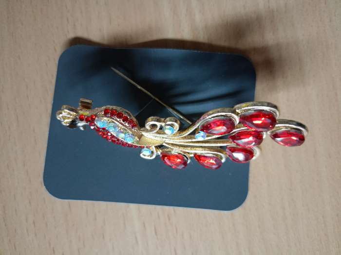 Фотография покупателя товара Брошь «Жар-птица» волшебная, цвет фиолетовый в серебре - Фото 2