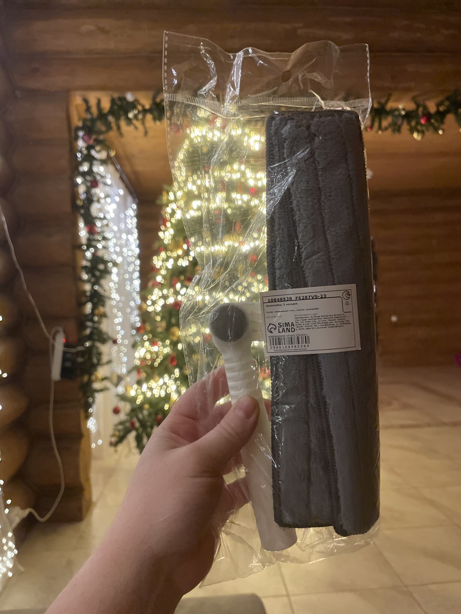 Фотография покупателя товара Окномойка с насадкой из микрофибры 2 шт., фиксатор, стальная телескопическая ручка, 26×6×77.5 (123) см - Фото 1