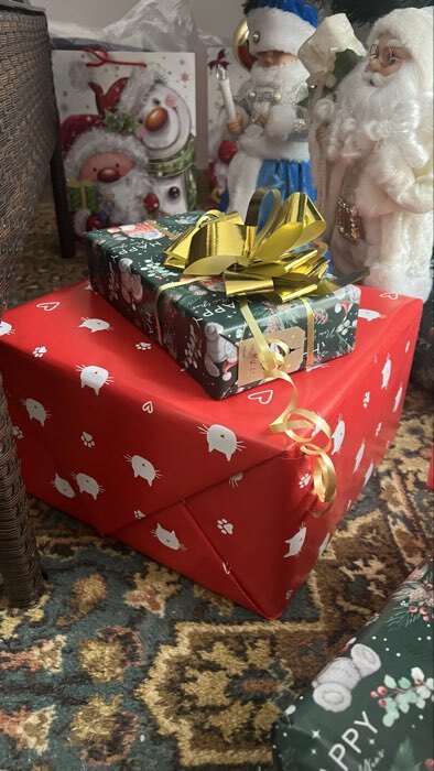 Фотография покупателя товара Бумага упаковочная глянцевая двухсторонняя «Коты», 70×100 см - Фото 1