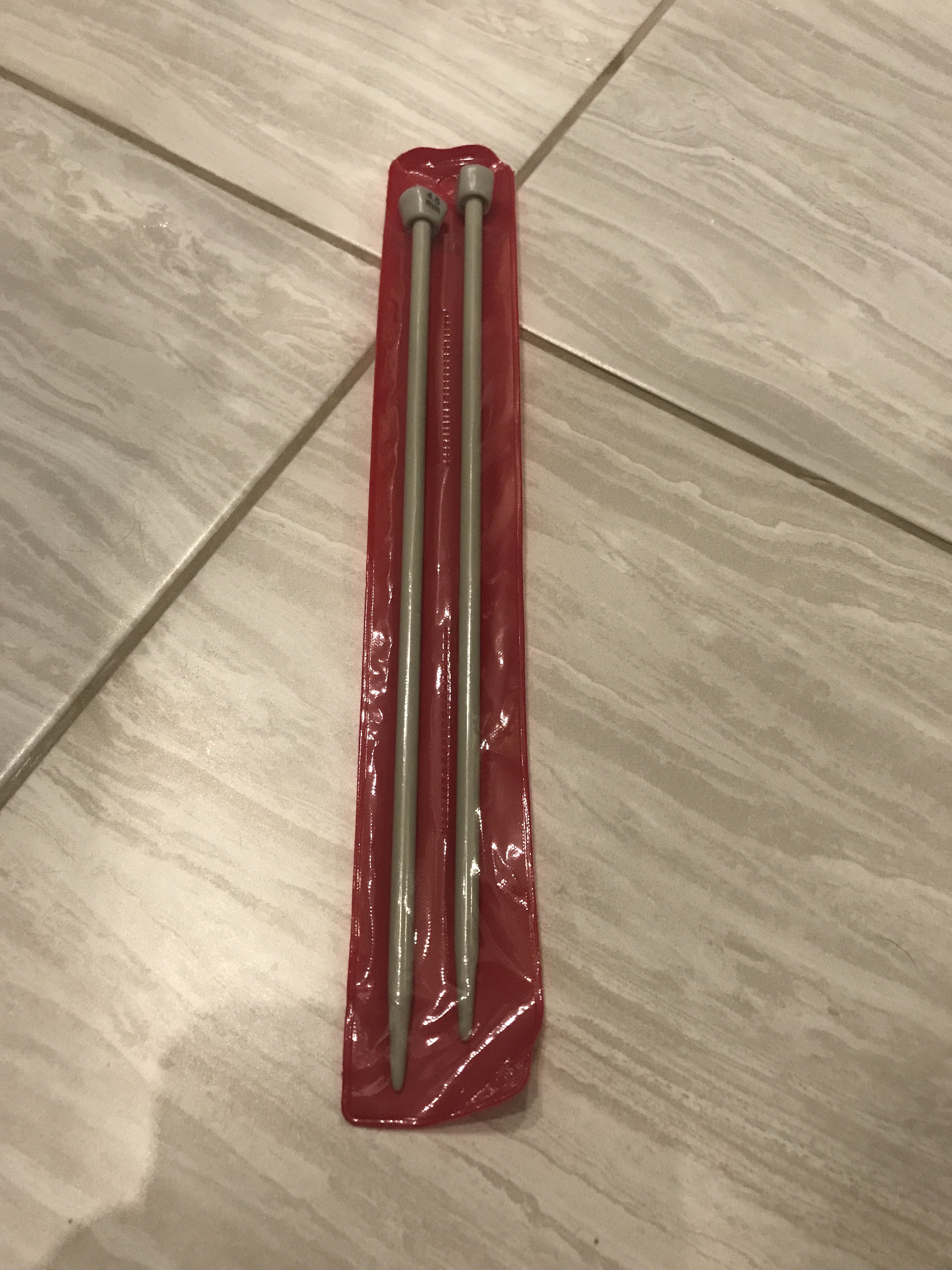 Фотография покупателя товара Спицы для вязания, прямые, с тефлоновым покрытием, d = 4 мм, 20 см, 2 шт - Фото 1