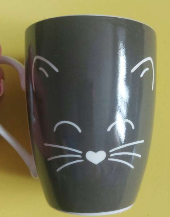 Фотография покупателя товара Кружка фарфоровая Доляна «Чёрный кот», 350 мл