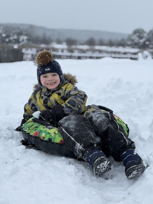 Фотография покупателя товара Тюбинг – ватрушка «Пиксели», диаметр чехла 90 см, зелёная, чёрный, Winter Star - Фото 3