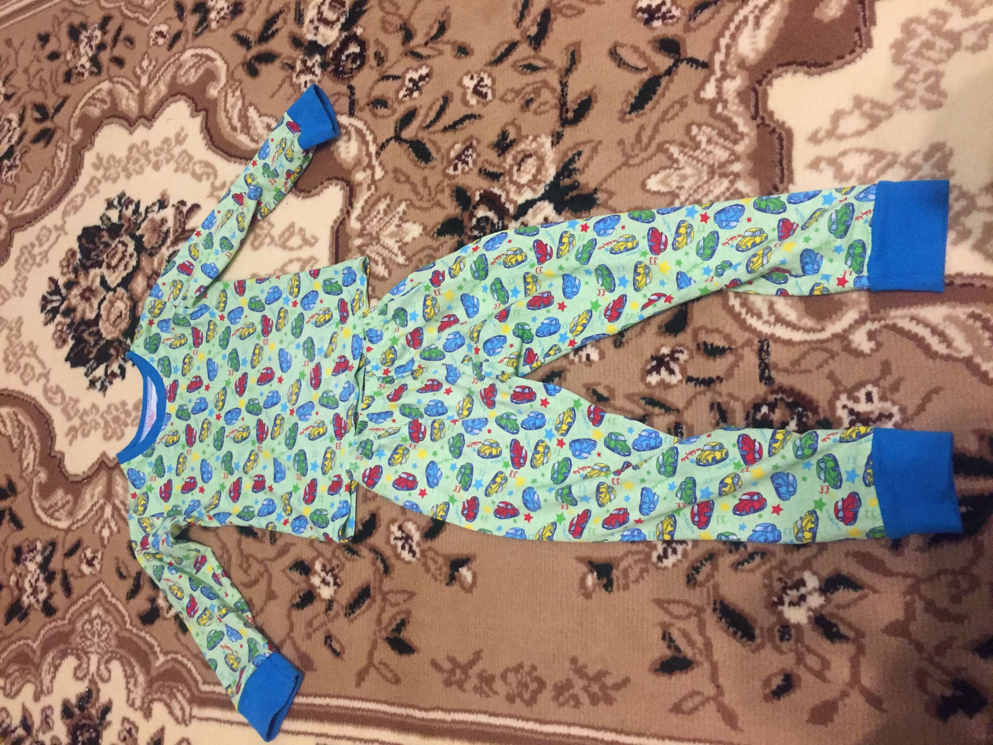 Фотография покупателя товара Пижама для мальчика "Машины и Звёзды", цвет зелёный МИКС, рост 104 см - Фото 1