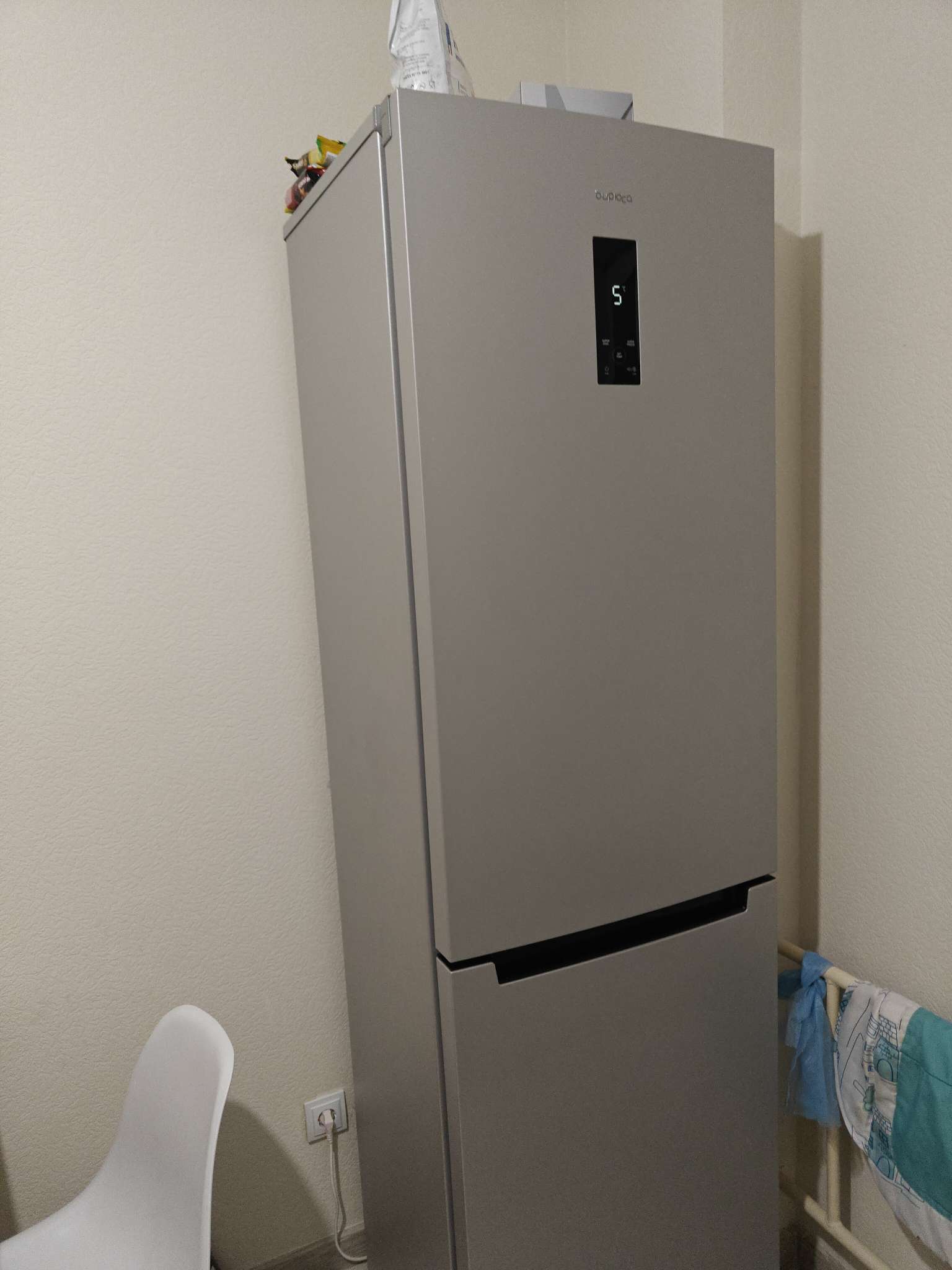 Фотография покупателя товара Холодильник «Бирюса» M 980NF, двухкамерный, класс А, 370 л, Full No Frost, серый - Фото 3